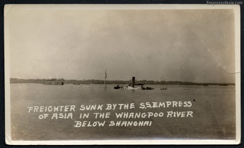 1926, January 11 Collision between TUNGSHING and the Empress of Asia.